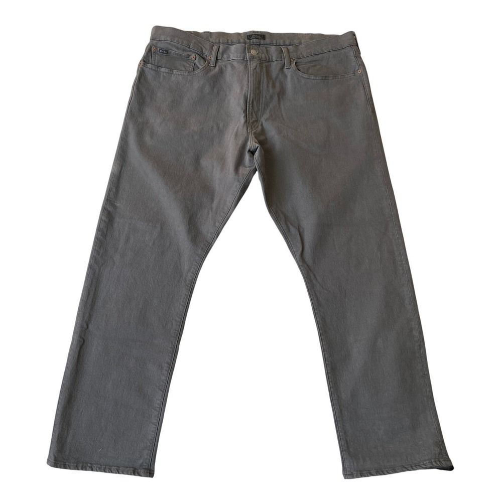 Polo Ralph Lauren Hampton Relaxed Straight Jeans Men 40x30 (Fit 42) Gray Denim